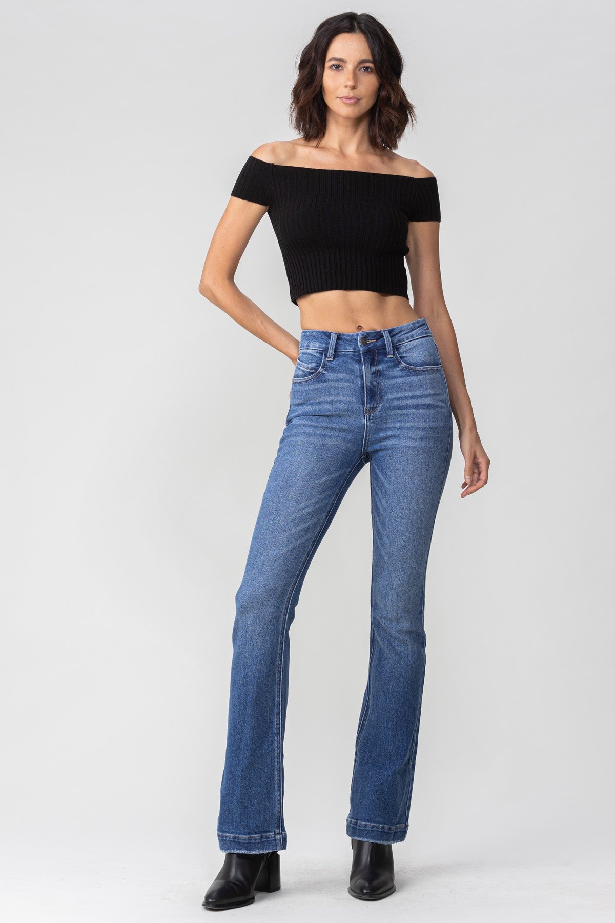 High Rise Bootcut New Jeans