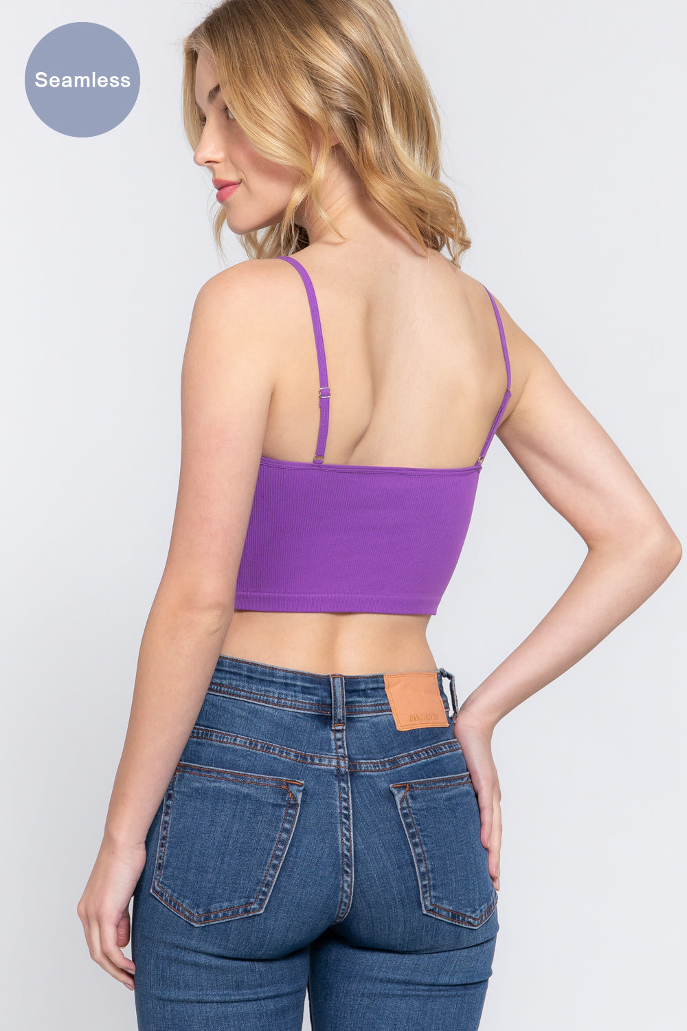 CROP RIB SEAMLESS CAMI TOP