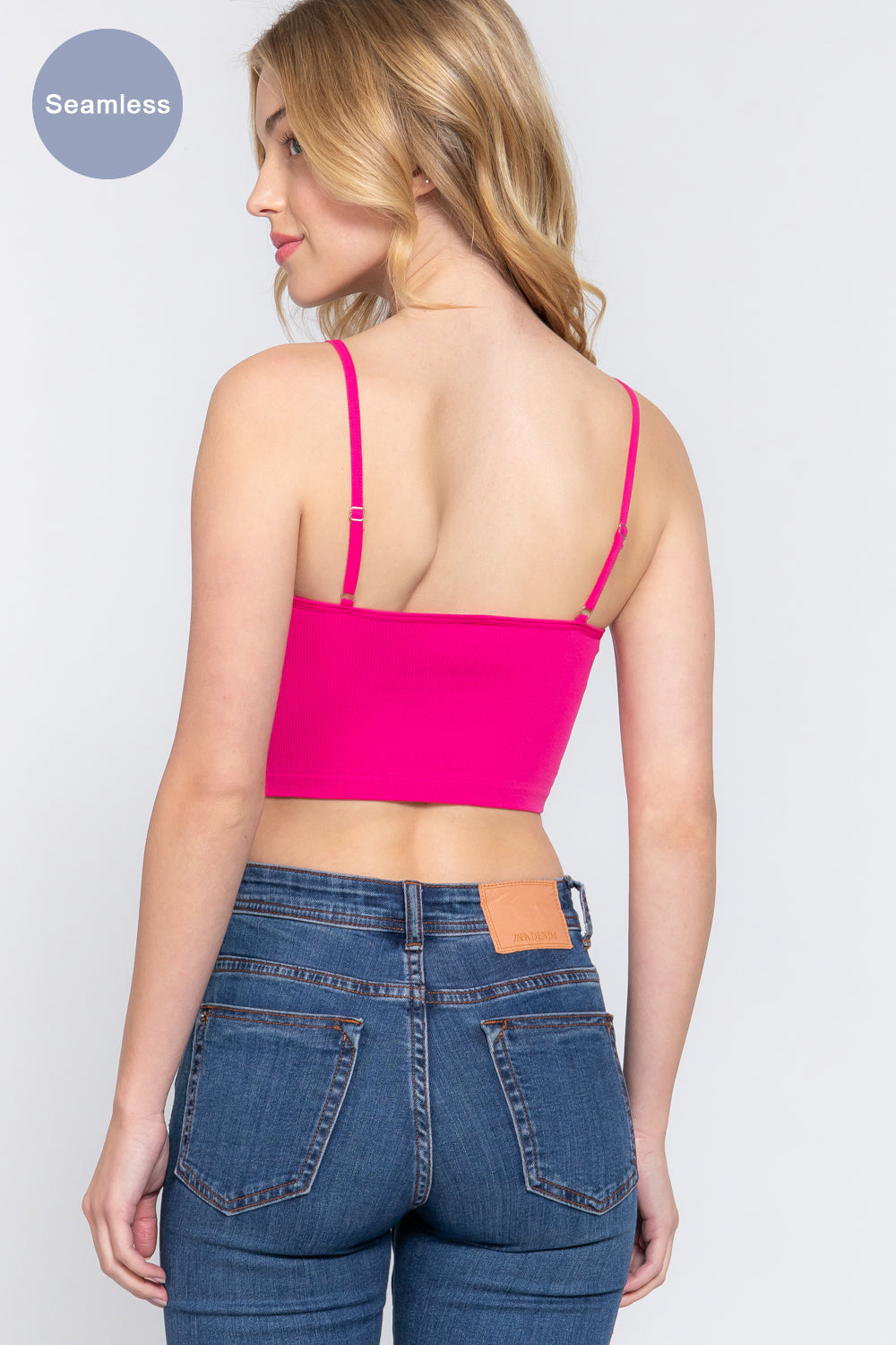 CROP RIB SEAMLESS CAMI TOP