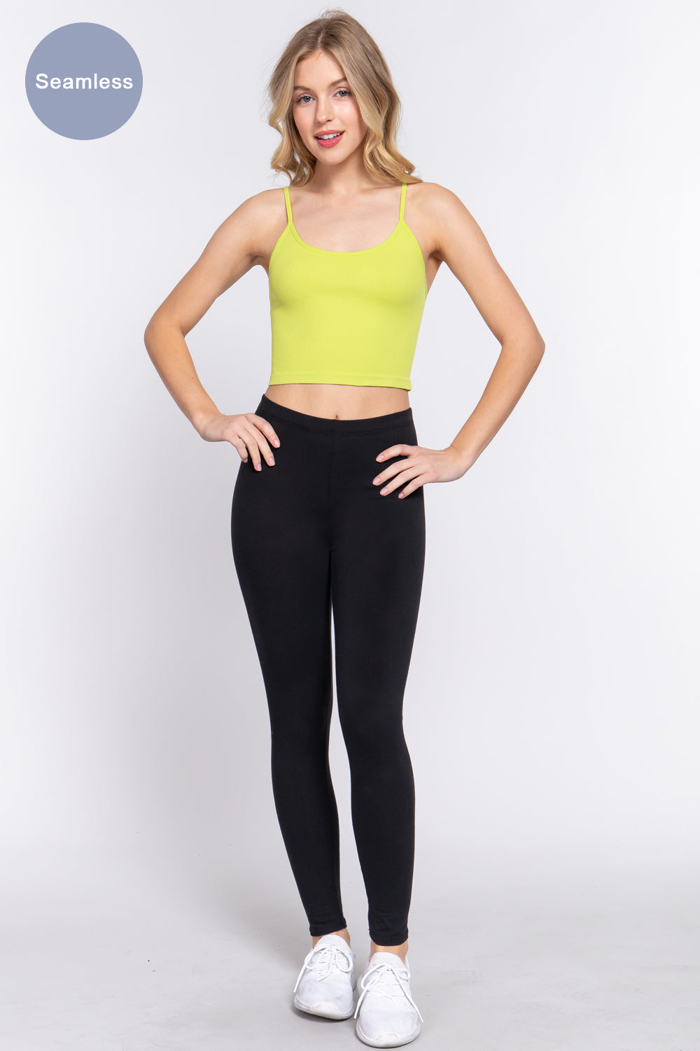 CROP RIB SEAMLESS CAMI TOP