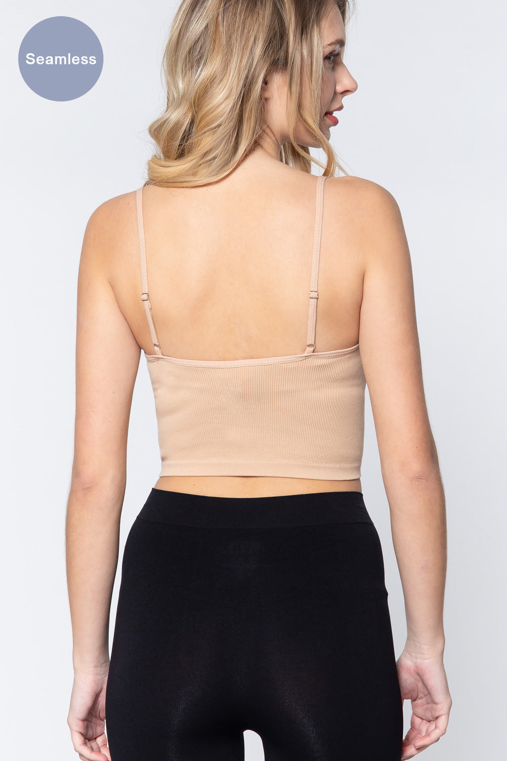 CROP RIB SEAMLESS CAMI TOP